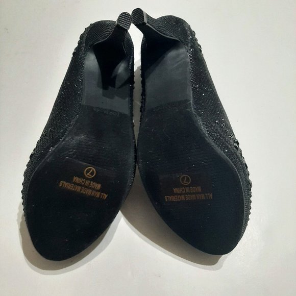 Top Moda APPLE-2 Onyx Women's Rhinestone Studded Platform Stiletto Heel Size 7 - Picture 6 of 6